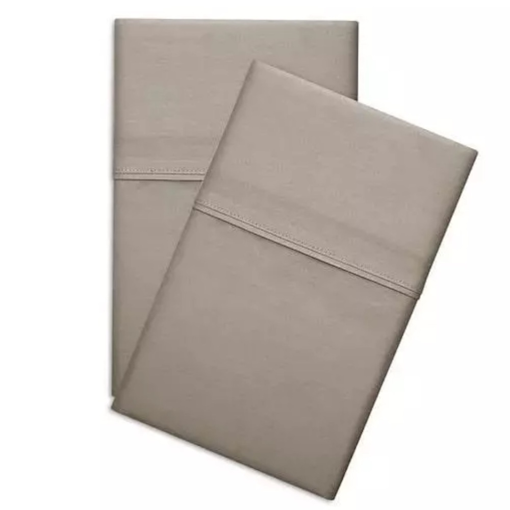 Nate Home by Nate Berkus 400TC Percale Cotton King Pillow Case Set Sandstone